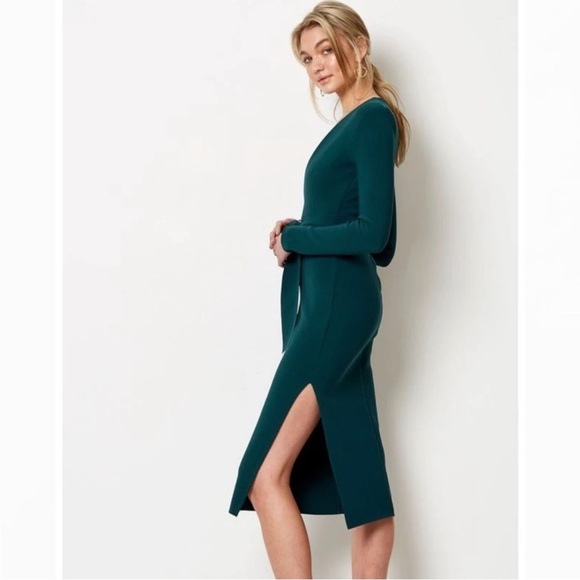 Revolve Bec & Bridge Emerald Green Tasha Midi Dress US size 4 - Picture 3 of 13